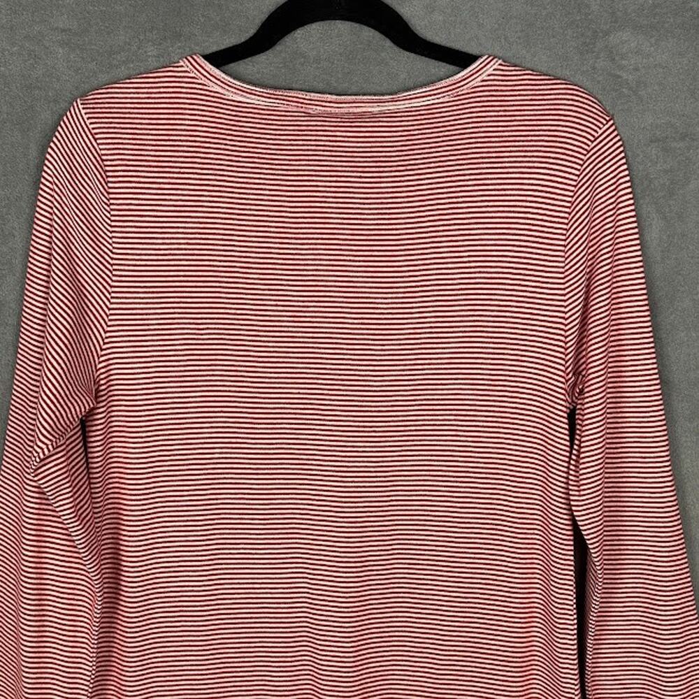 Lauren Ralph Lauren Sleep Shirt Womens Large Red White Striped Nightgown Pajamas - Picture 4 of 11